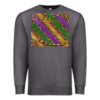 Charcoal Heather mardi gras leopard glitter bead Premium Sweatshirt - BarkalooDesign