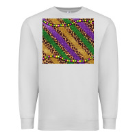 Dove Grey mardi gras leopard glitter bead Premium Sweatshirt - BarkalooDesign