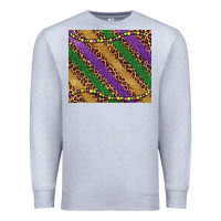 Heather Grey mardi gras leopard glitter bead Premium Sweatshirt - BarkalooDesign
