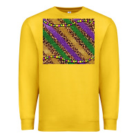 Lemon mardi gras leopard glitter bead Premium Sweatshirt - BarkalooDesign