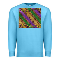 Ocean Blue mardi gras leopard glitter bead Premium Sweatshirt - BarkalooDesign