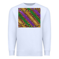 White mardi gras leopard glitter bead Premium Sweatshirt - BarkalooDesign