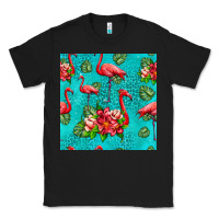 Black flamingo seamless pattern Classic Tee - HRA Design Shop