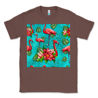 Chestnut flamingo seamless pattern Classic Tee - HRA Design Shop