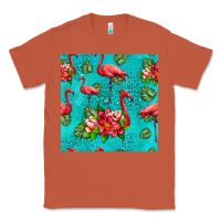 Copper flamingo seamless pattern Classic Tee - HRA Design Shop