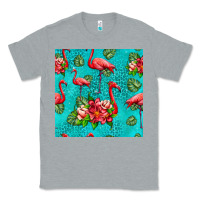 Heather Grey flamingo seamless pattern Classic Tee - HRA Design Shop