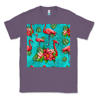 Lavender flamingo seamless pattern Classic Tee - HRA Design Shop