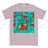 Lilac flamingo seamless pattern Classic Tee - HRA Design Shop