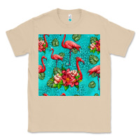 Mushroom flamingo seamless pattern Classic Tee - HRA Design Shop