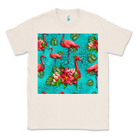Natural flamingo seamless pattern Classic Tee - HRA Design Shop