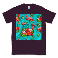 Plum flamingo seamless pattern Classic Tee - HRA Design Shop