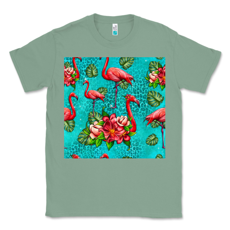 Flamingo Seamless Pattern Classic Tee by HRA Design Shop | Teevron