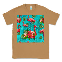 Toasted Coconut flamingo seamless pattern Classic Tee - HRA Design Shop