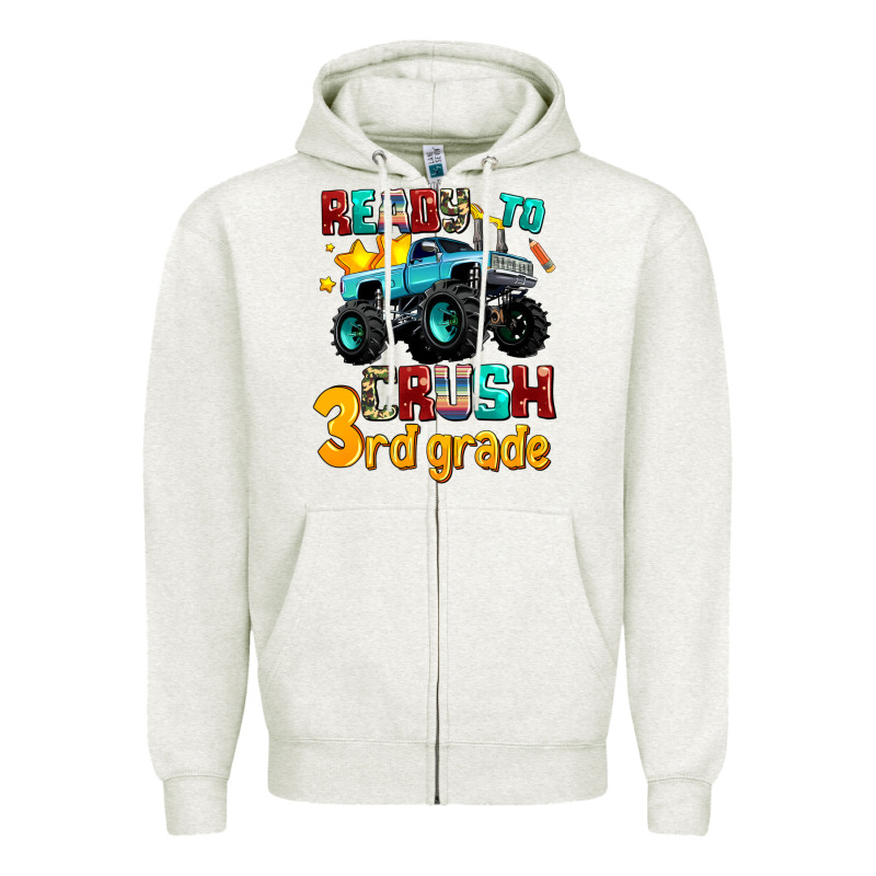 Ready To School Crush 3rd Grade Zipper Hoodie by AdoDesignShop | Teevron