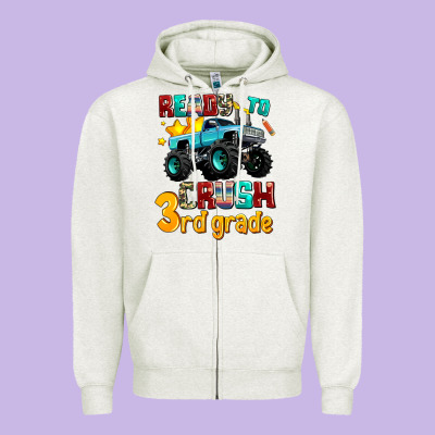 Ready To School Crush 3rd Grade Zipper Hoodie Designed By Adodesignshop