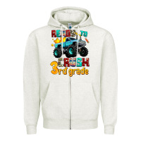 Oatmeal Heather ready to school crush 3rd grade Zipper Hoodie - AdoDesignShop