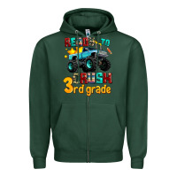 Sports Green ready to school crush 3rd grade Zipper Hoodie - AdoDesignShop