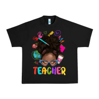 Black teacher afro messy bun Urban Heavy Tee - texasbilliewilder