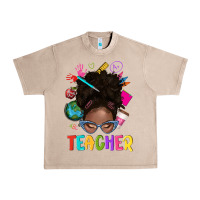 French Oak teacher afro messy bun Urban Heavy Tee - texasbilliewilder