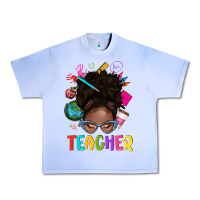 Grape Ice teacher afro messy bun Urban Heavy Tee - texasbilliewilder