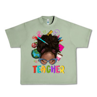 Oil Green teacher afro messy bun Urban Heavy Tee - texasbilliewilder