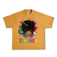 Peanut Butter teacher afro messy bun Urban Heavy Tee - texasbilliewilder