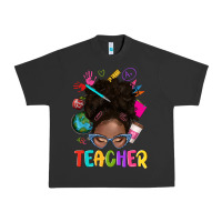 Pigment Black teacher afro messy bun Urban Heavy Tee - texasbilliewilder
