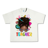 Pistachio teacher afro messy bun Urban Heavy Tee - texasbilliewilder