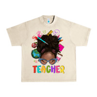 Sandshell teacher afro messy bun Urban Heavy Tee - texasbilliewilder
