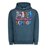 Pigment Midnight Navy 100 magical days of school Urban Hoodie - LillyAllenDesigns