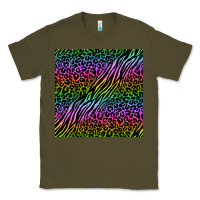 Army Green neon glitter safari seamless pattern Classic Tee - BundleAndBundleShop