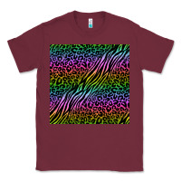 Burgundy neon glitter safari seamless pattern Classic Tee - BundleAndBundleShop