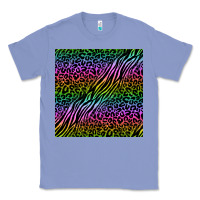 Colony Blue neon glitter safari seamless pattern Classic Tee - BundleAndBundleShop