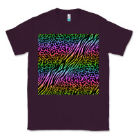 Plum neon glitter safari seamless pattern Classic Tee - BundleAndBundleShop