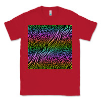 Red neon glitter safari seamless pattern Classic Tee - BundleAndBundleShop