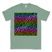 Sage neon glitter safari seamless pattern Classic Tee - BundleAndBundleShop