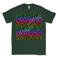 Sports Green neon glitter safari seamless pattern Classic Tee - BundleAndBundleShop