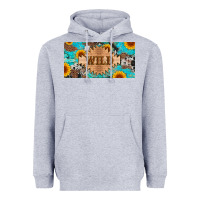 Heather Grey western wild and sunflower leopard turquoise cowhide licanse plate Heavyweight Hoodie - Artiststas