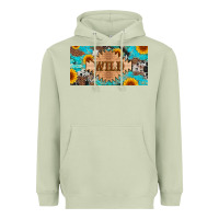 Western Wild And Sunflower Leopard Turquoise Cowhide Licanse Plate Heavyweight Hoodie | Teevron