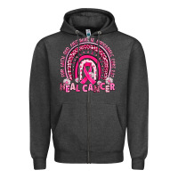 Charcoal Heather heal cancer rainbow Zipper Hoodie - JahusDesignShop