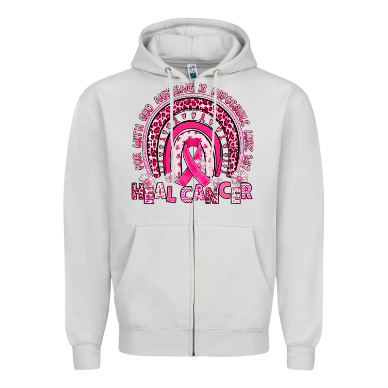 Heal Cancer Rainbow Zipper Hoodie by JahusDesignShop | Teevron