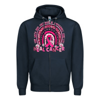 Navy heal cancer rainbow Zipper Hoodie - JahusDesignShop