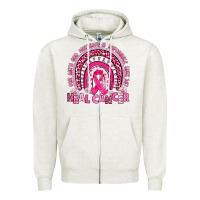 Oatmeal Heather heal cancer rainbow Zipper Hoodie - JahusDesignShop