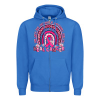 True Royal heal cancer rainbow Zipper Hoodie - JahusDesignShop
