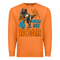 Carrot i'm four hear me roar dinosaur birthday Premium Sweatshirt - LillyAllenDesigns