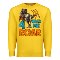 Lemon i'm four hear me roar dinosaur birthday Premium Sweatshirt - LillyAllenDesigns