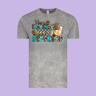 More Espresso Less Depresso Vintage Tee Designed By Zillion Design Studio