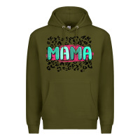 Army Green mama leopard Premium Hoodie - MaliasSmallBusiness