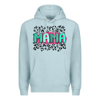 Blue Mist mama leopard Premium Hoodie - MaliasSmallBusiness