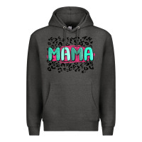 Charcoal Heather mama leopard Premium Hoodie - MaliasSmallBusiness